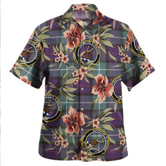 Clan Davidson Weathered Tartan Crest Badge Aloha Hawaiian Shirt Tropical Old Style ZH49 Davidson Weathered Tartan Tartan Today   