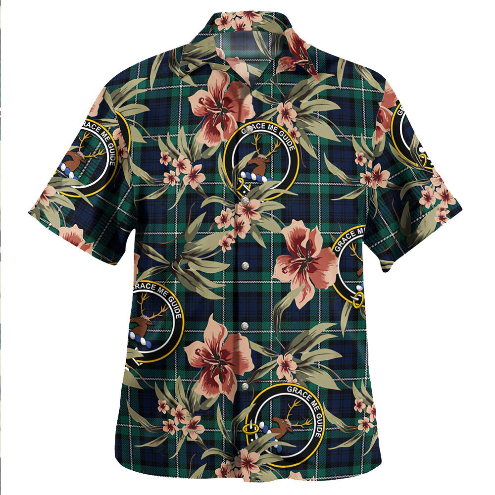 Clan Forbes Modern Tartan Crest Badge Aloha Hawaiian Shirt Tropical Old Style ZK19 Forbes Modern Tartan Tartan Today   