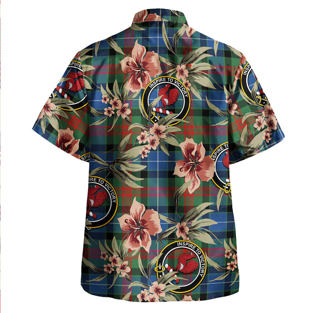 Clan Curry (Currie) Modern Tartan Crest Badge Aloha Hawaiian Shirt Tropical Old Style JI71 Curry (Currie) Modern Tartan Tartan Today   