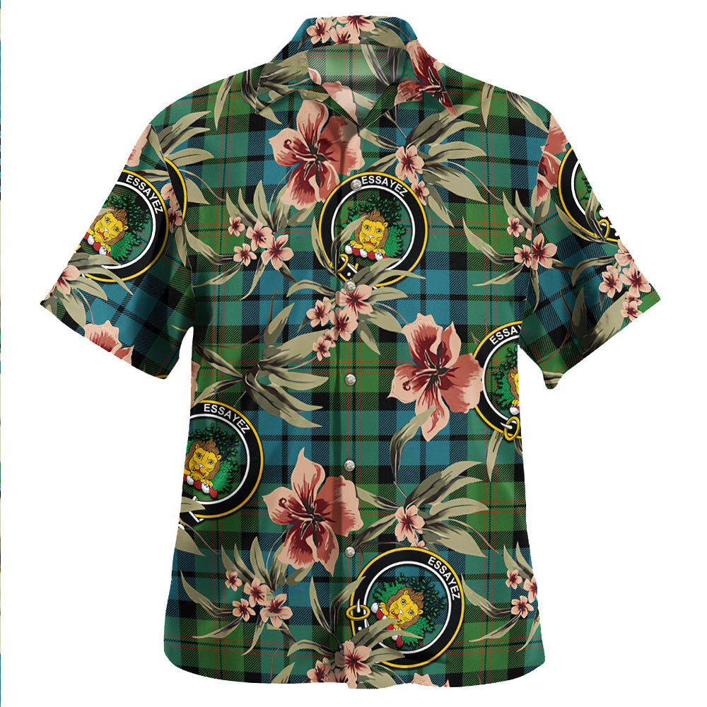 Clan Dundas Ancient Tartan Crest Badge Aloha Hawaiian Shirt Tropical Old Style PZ29 Dundas Ancient Tartan Tartan Today   