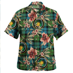 Clan Dundas Ancient Tartan Crest Badge Aloha Hawaiian Shirt Tropical Old Style PZ29 Dundas Ancient Tartan Tartan Today   