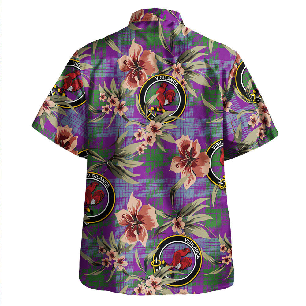 Clan Lang (Laing) Ancient Tartan Crest Badge Aloha Hawaiian Shirt Tropical Old Style OI15 Lang (Laing) Ancient Tartan Tartan Today   