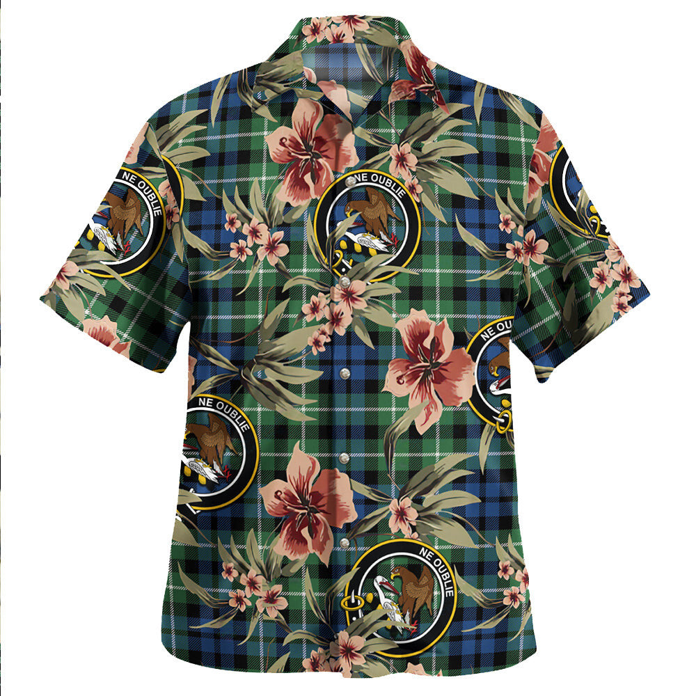 Clan Graham of Montrose Modern Tartan Crest Badge Aloha Hawaiian Shirt Tropical Old Style BL72 Graham of Montrose Modern Tartan Tartan Today   