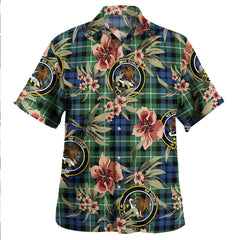 Clan Graham of Montrose Modern Tartan Crest Badge Aloha Hawaiian Shirt Tropical Old Style BL72 Graham of Montrose Modern Tartan Tartan Today   
