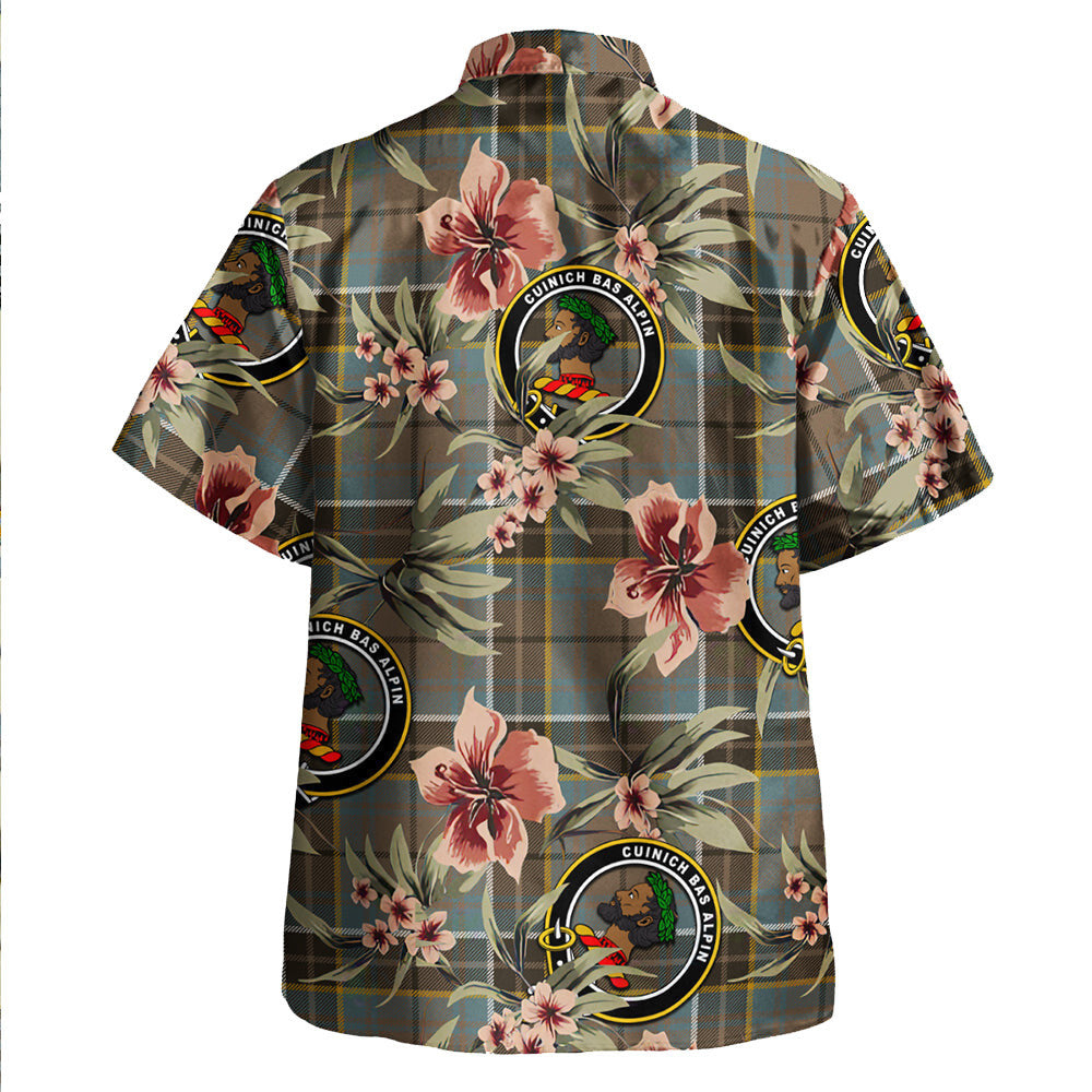 Clan MacAlpine Weathered Tartan Crest Badge Aloha Hawaiian Shirt Tropical Old Style KG15 MacAlpine Weathered Tartan Tartan Today   