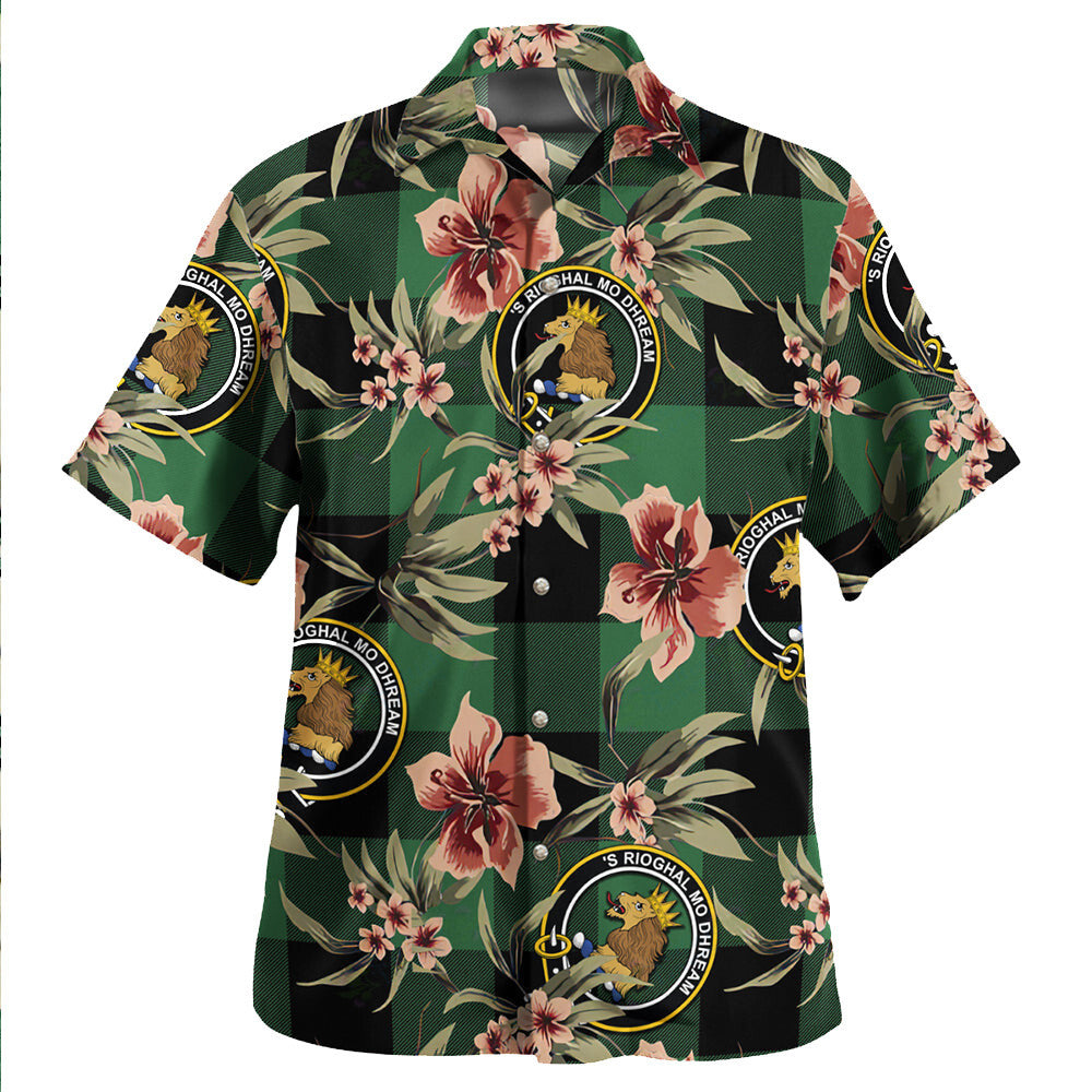 Clan Robin Hood (MacGregorGregor Rob Roy Hunting) Ancient Tartan Crest Badge Aloha Hawaiian Shirt Tropical Old Style GY53 Robin Hood (MacGregorGregor Rob Roy Hunting) Ancient Tartan Tartan Today   