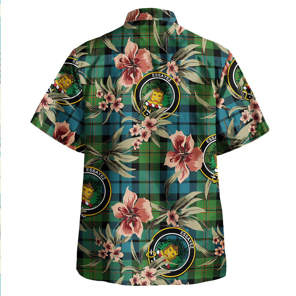 Clan Dundas Ancient Tartan Crest Badge Aloha Hawaiian Shirt Tropical Old Style PZ29 Dundas Ancient Tartan Tartan Today   