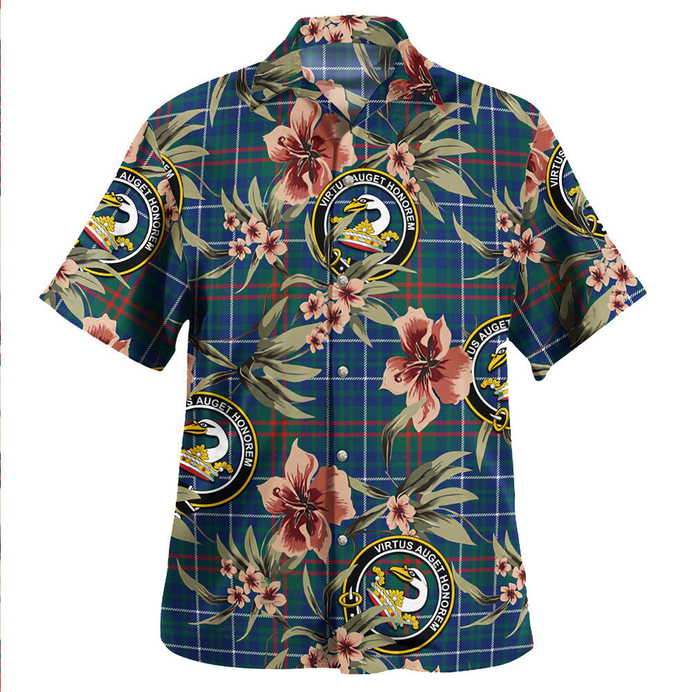 Clan Edmonstone Weathered Tartan Crest Badge Aloha Hawaiian Shirt Tropical Old Style NE81 Edmonstone Weathered Tartan Tartan Today   