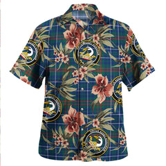 Clan Edmonstone Weathered Tartan Crest Badge Aloha Hawaiian Shirt Tropical Old Style NE81 Edmonstone Weathered Tartan Tartan Today   