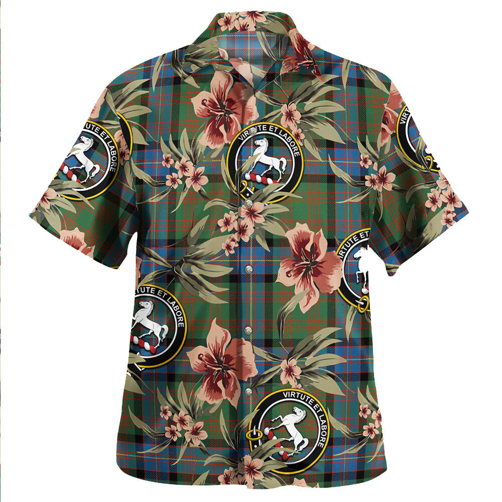 Clan Cochrane (Cochran) Ancient Tartan Crest Badge Aloha Hawaiian Shirt Tropical Old Style NN16 Cochrane (Cochran) Ancient Tartan Tartan Today   