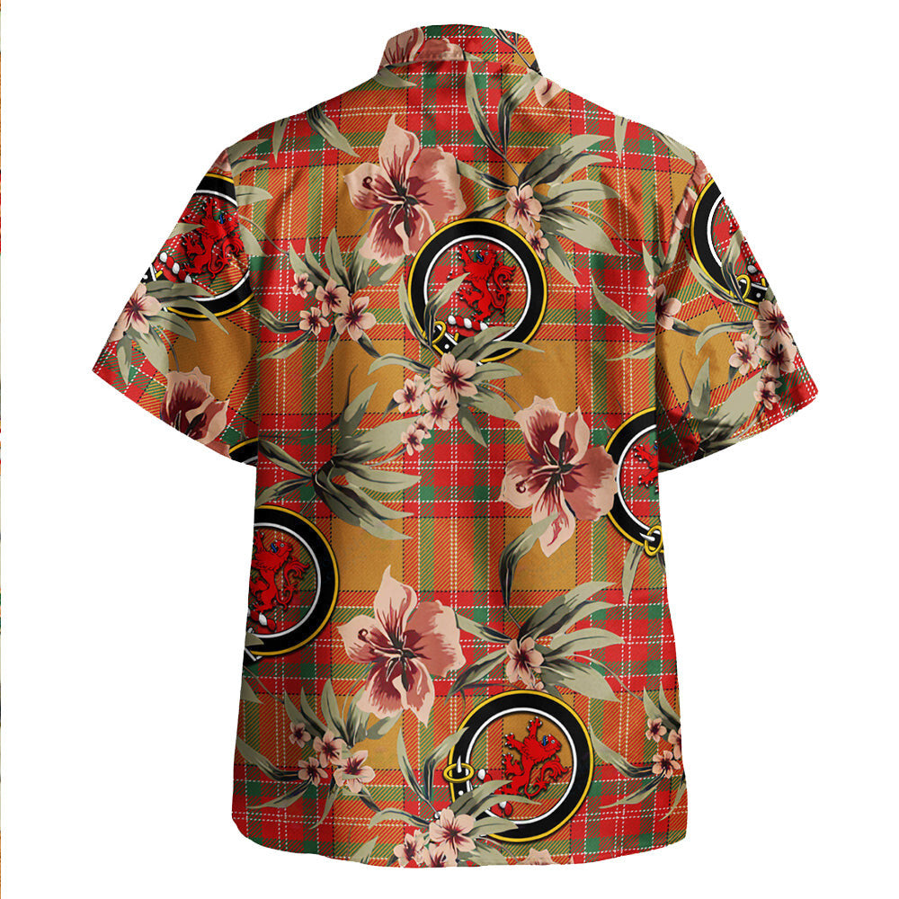 Clan MacBrair Modern Tartan Crest Badge Aloha Hawaiian Shirt Tropical Old Style CR51 MacBrair Modern Tartan Tartan Today   