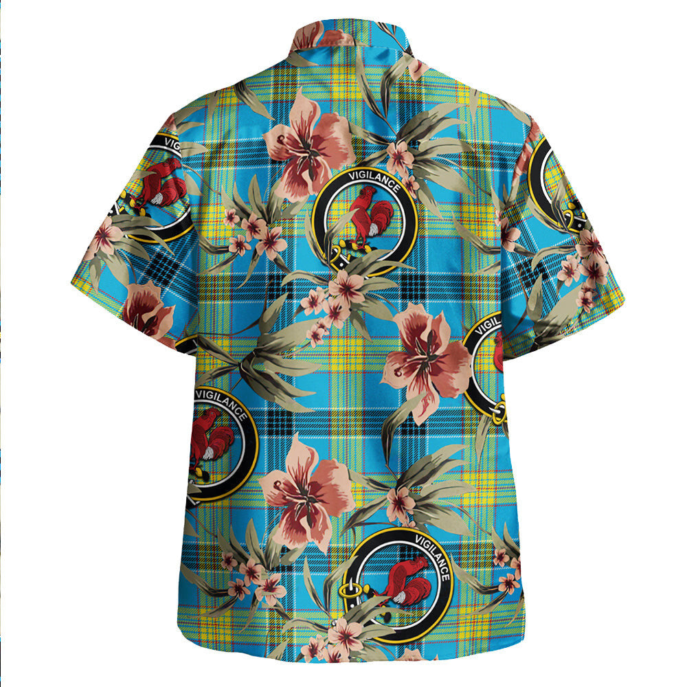 Clan Laing (Lang) Modern Tartan Crest Badge Aloha Hawaiian Shirt Tropical Old Style EK99 Laing (Lang) Modern Tartan Tartan Today   