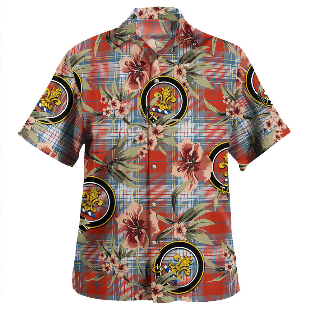 Clan Warden Ancient Tartan Crest Badge Aloha Hawaiian Shirt Tropical Old Style JV18 Warden Ancient Tartan Tartan Today   