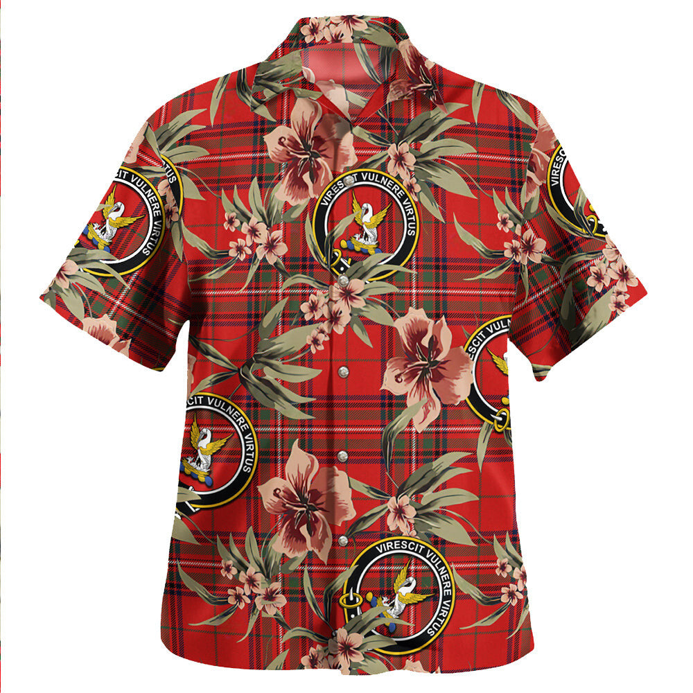 Clan Stewart of Rothesay Modern Tartan Crest Badge Aloha Hawaiian Shirt Tropical Old Style VT45 Stewart of Rothesay Modern Tartan Tartan Today   