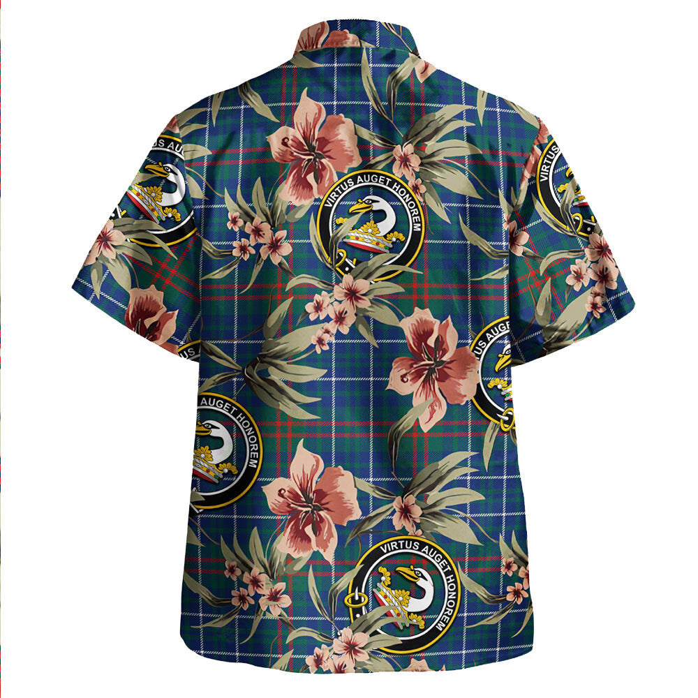 Clan Edmonstone Weathered Tartan Crest Badge Aloha Hawaiian Shirt Tropical Old Style NE81 Edmonstone Weathered Tartan Tartan Today   