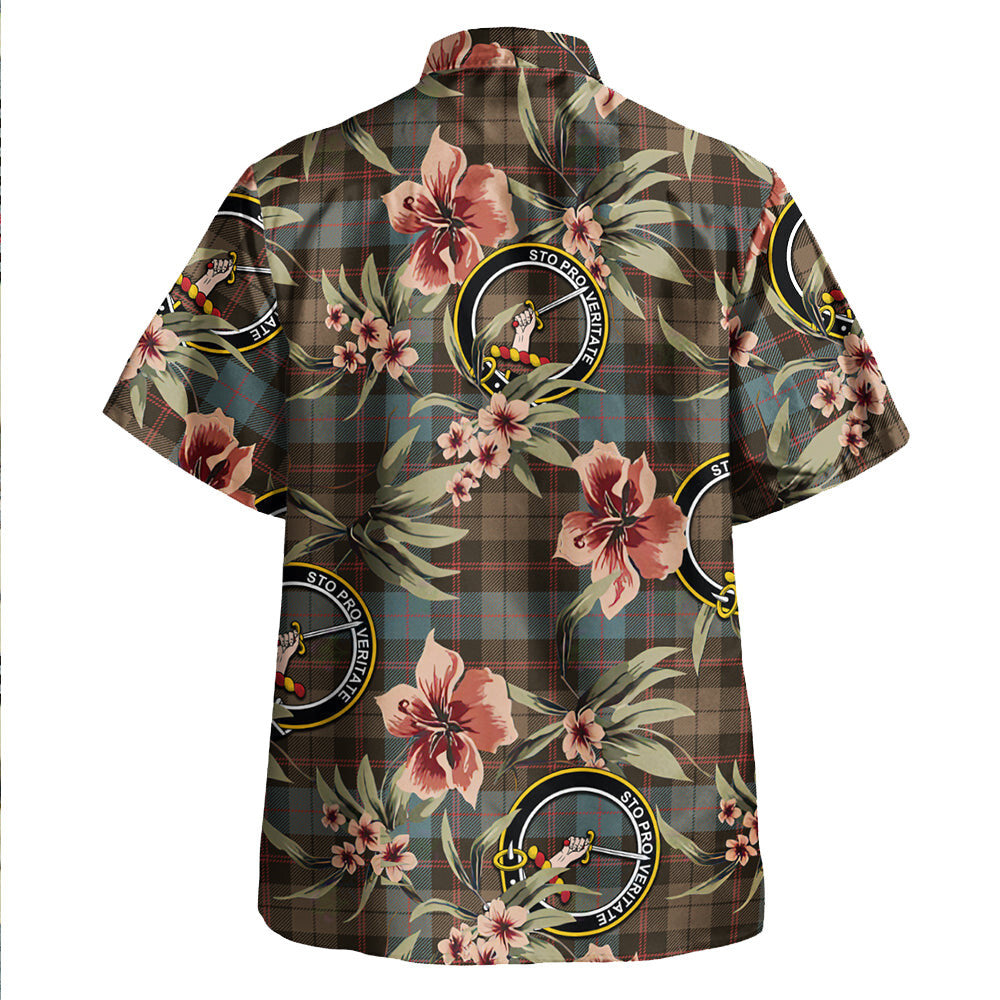 Guthrie Weathered Tartan Clan Crest Badge Aloha Hawaiian Shirt Tropical Old Style HW59 Guthrie Weathered Tartan Tartan Today   