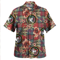 Clan Plummer Weathered Tartan Crest Badge Aloha Hawaiian Shirt Tropical Old Style ZR11 Plummer Weathered Tartan Tartan Today   