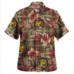 Clan Martin Weathered Tartan Crest Badge Aloha Hawaiian Shirt Tropical Old Style JF39 Martin Weathered Tartan Tartan Today   