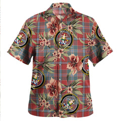 Clan Murray of Abercairney Weathered Tartan Crest Badge Aloha Hawaiian Shirt Tropical Old Style BF84 Murray of Abercairney Weathered Tartan Tartan Today   