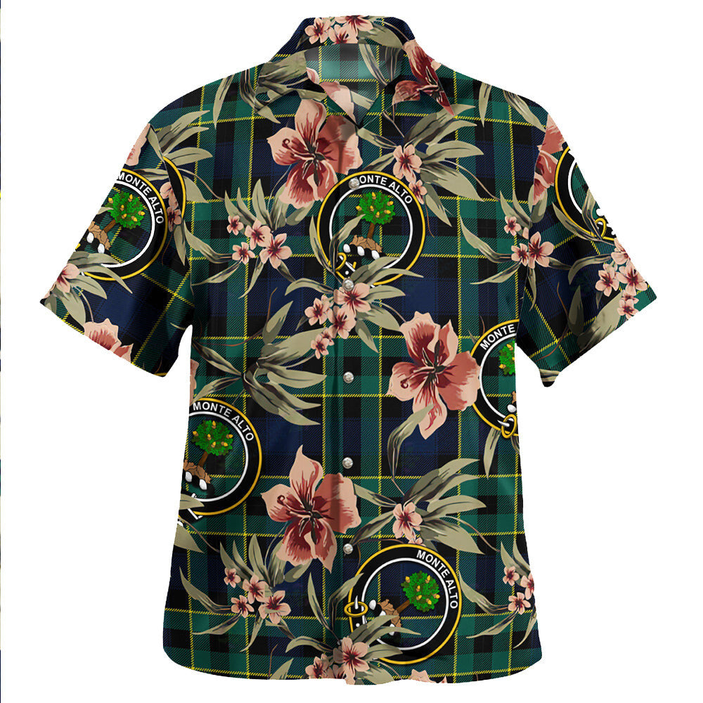 Clan Mowat Modern Tartan Crest Badge Aloha Hawaiian Shirt Tropical Old Style NH37 Mowat Modern Tartan Tartan Today   