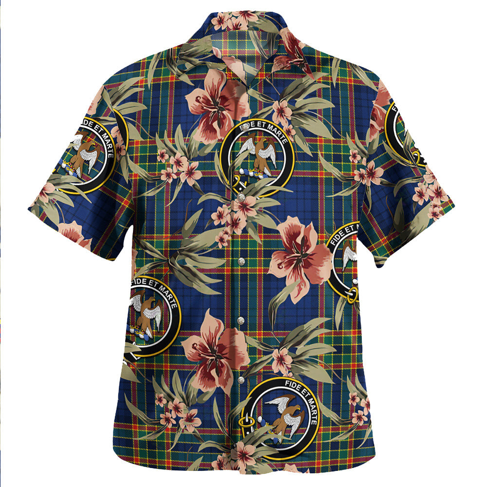 Clan Ralston UK Modern Tartan Crest Badge Aloha Hawaiian Shirt Tropical Old Style CX61 Ralston UK Modern Tartan Tartan Today   