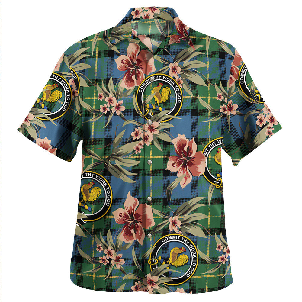 Clan Sinclair of Ulster Ancient Tartan Crest Badge Aloha Hawaiian Shirt Tropical Old Style BC74 Sinclair of Ulster Ancient Tartan Tartan Today   