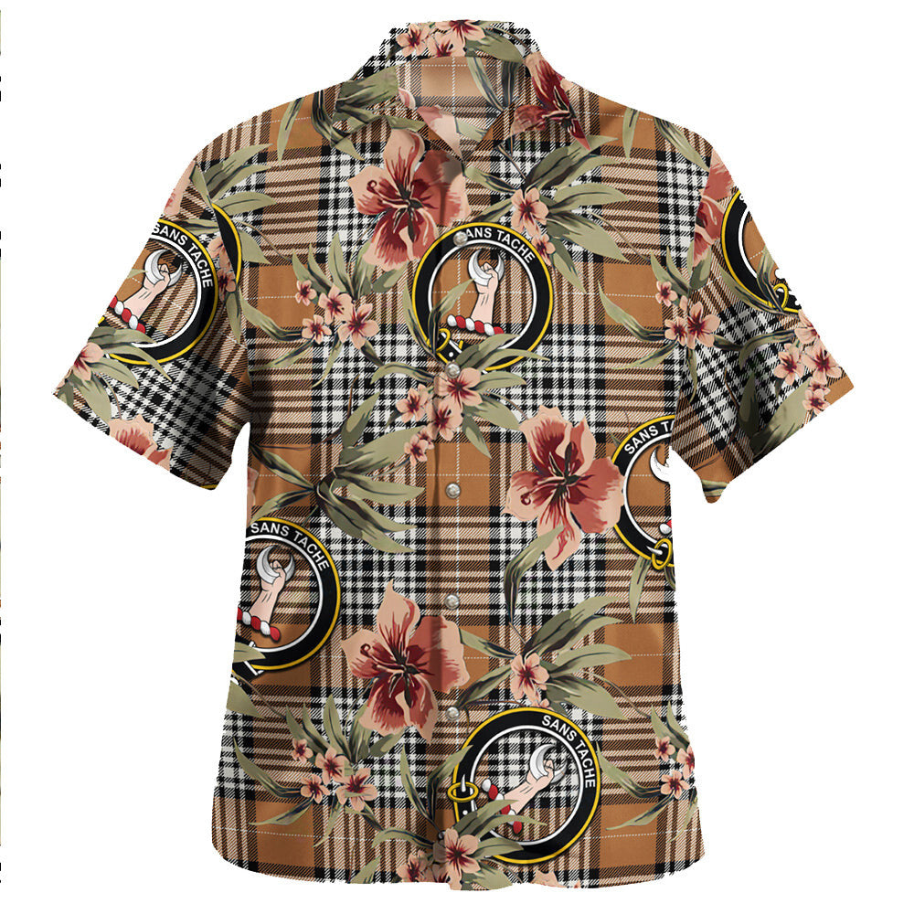 Clan Napier Rose Modern Tartan Crest Badge Aloha Hawaiian Shirt Tropical Old Style QV14 Napier Rose Modern Tartan Tartan Today   