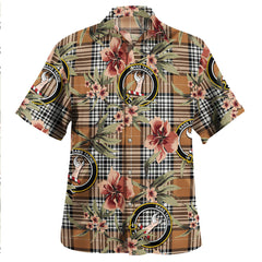 Clan Napier Rose Modern Tartan Crest Badge Aloha Hawaiian Shirt Tropical Old Style QV14 Napier Rose Modern Tartan Tartan Today   