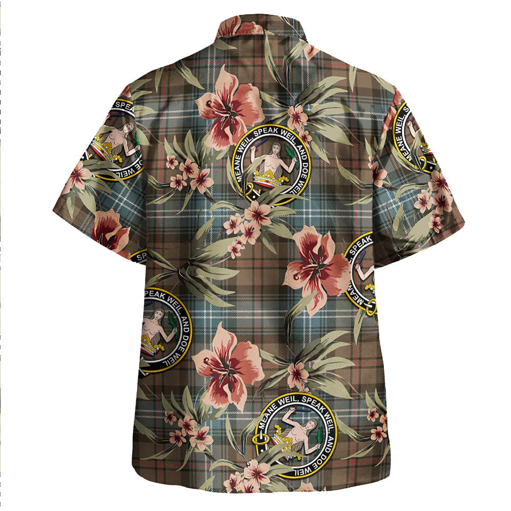 Clan Urquhart Weathered Tartan Crest Badge Aloha Hawaiian Shirt Tropical Old Style PS59 Urquhart Weathered Tartan Tartan Today   