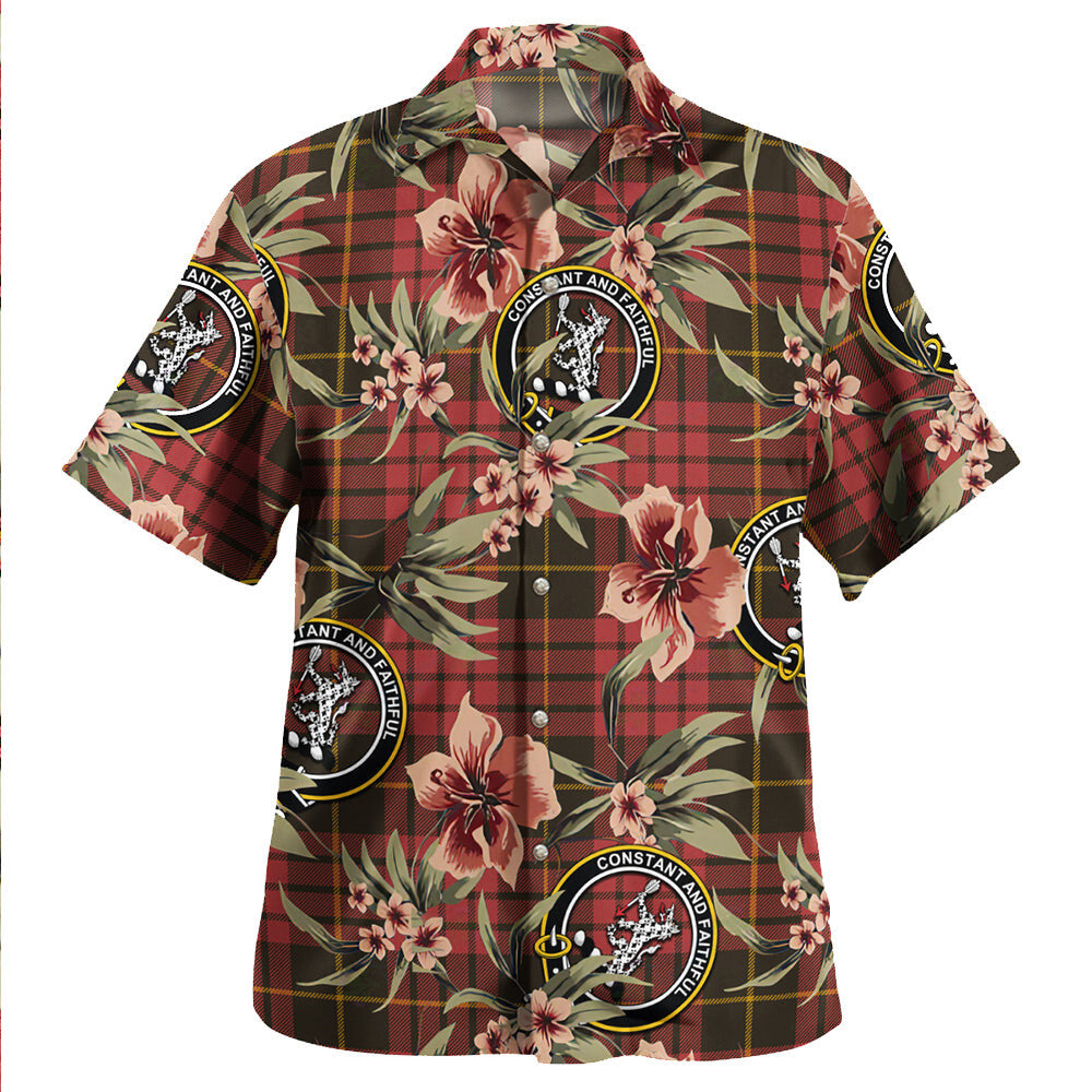 Clan MacQueen Weathered Tartan Crest Badge Aloha Hawaiian Shirt Tropical Old Style FM15 MacQueen Weathered Tartan Tartan Today   