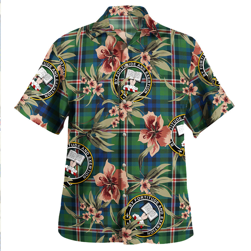 Clan Reid (Mill City) Modern Tartan Crest Badge Aloha Hawaiian Shirt Tropical Old Style SR84 Reid (Mill City) Modern Tartan Tartan Today   