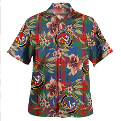 Clan Skene of Cromar Modern Tartan Crest Badge Aloha Hawaiian Shirt Tropical Old Style UO37 Skene of Cromar Modern Tartan Tartan Today   