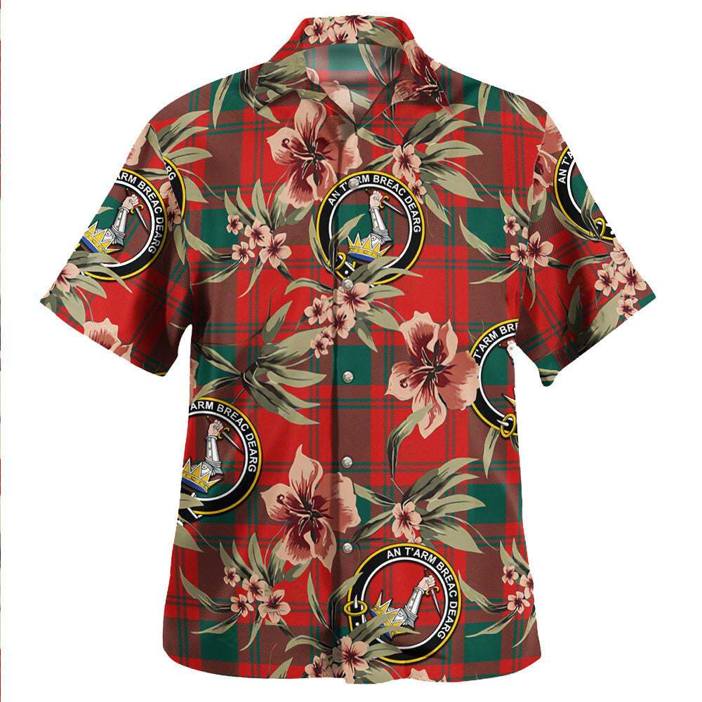 Clan MacQuarrie (MacGuarie) Modern Tartan Crest Badge Aloha Hawaiian Shirt Tropical Old Style GP92 MacQuarrie (MacGuarie) Modern Tartan Tartan Today   