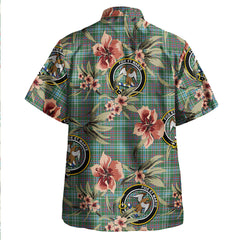 Clan Ralston US Modern Tartan Crest Badge Aloha Hawaiian Shirt Tropical Old Style VF50 Ralston US Modern Tartan Tartan Today   
