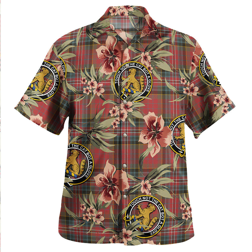 Clan MacPherson Weathered Tartan Crest Badge Aloha Hawaiian Shirt Tropical Old Style LH75 MacPherson Weathered Tartan Tartan Today   