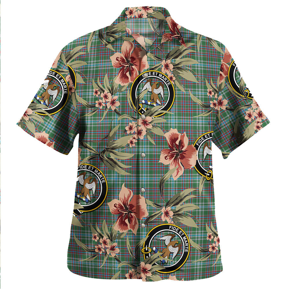 Clan Ralston US Modern Tartan Crest Badge Aloha Hawaiian Shirt Tropical Old Style VF50 Ralston US Modern Tartan Tartan Today   
