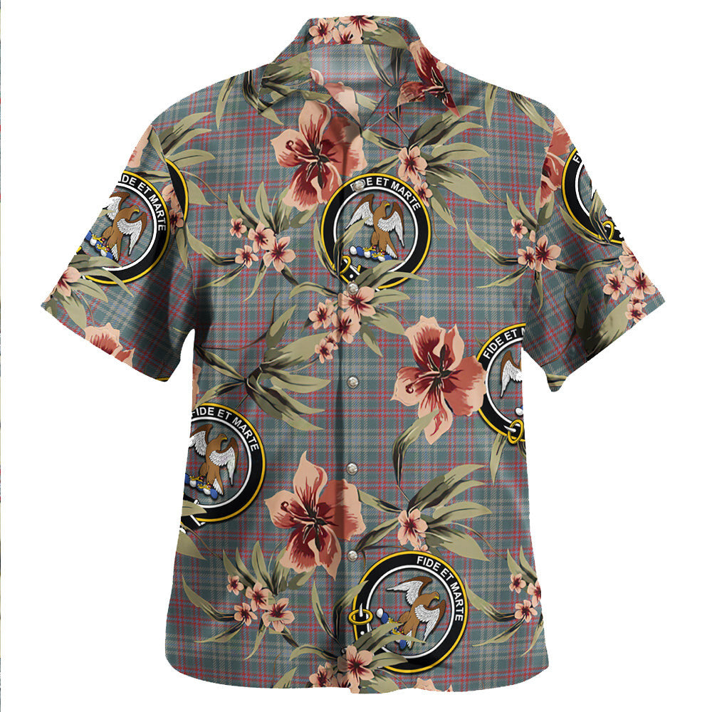 Clan Ralston US Weathered Tartan Crest Badge Aloha Hawaiian Shirt Tropical Old Style HV33 Ralston US Weathered Tartan Tartan Today   