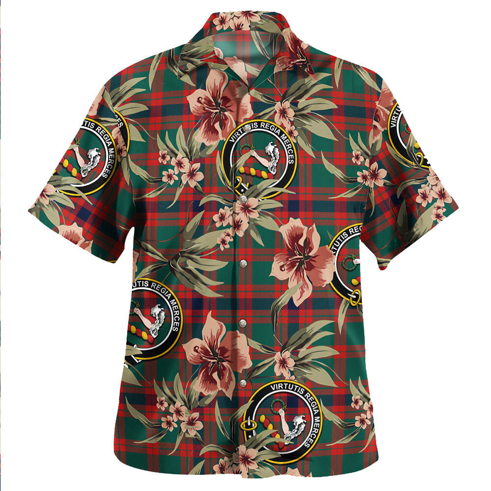 Clan Skene Modern Tartan Crest Badge Aloha Hawaiian Shirt Tropical Old Style DY95 Skene Modern Tartan Tartan Today   