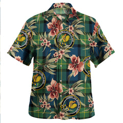 Clan Sinclair of Ulster Modern Tartan Crest Badge Aloha Hawaiian Shirt Tropical Old Style VA75 Sinclair of Ulster Modern Tartan Tartan Today   