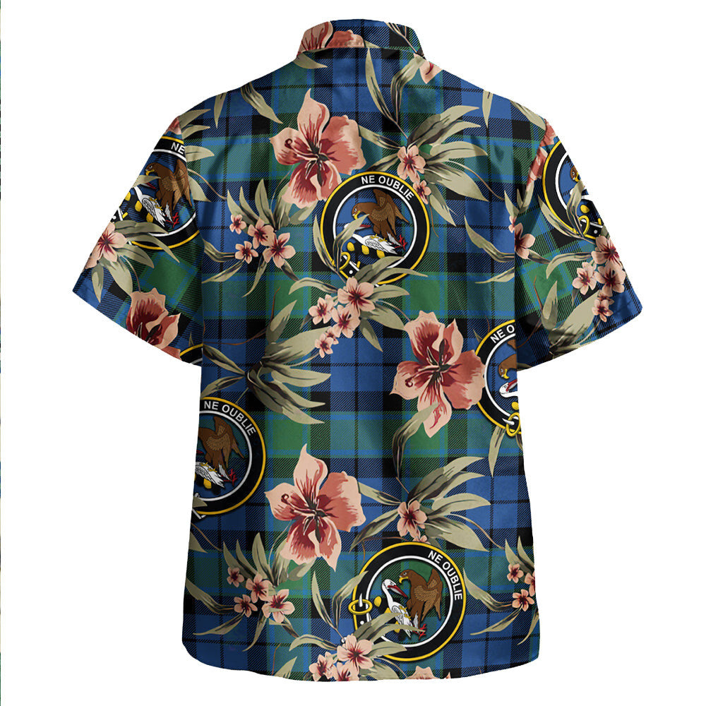 Clan Graham of Menteith Modern Tartan Crest Badge Aloha Hawaiian Shirt Tropical Old Style QN58 Graham of Menteith Modern Tartan Tartan Today   