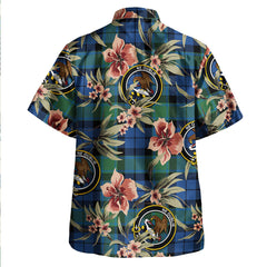 Clan Graham of Menteith Modern Tartan Crest Badge Aloha Hawaiian Shirt Tropical Old Style QN58 Graham of Menteith Modern Tartan Tartan Today   
