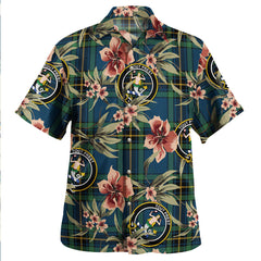 Clan Murray of Elibank Modern Tartan Crest Badge Aloha Hawaiian Shirt Tropical Old Style AB12 Murray of Elibank Modern Tartan Tartan Today   