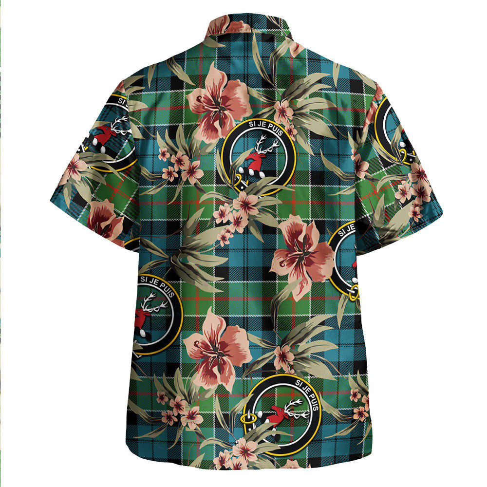 Clan Colquhoun (Cowans) Ancient Tartan Crest Badge Aloha Hawaiian Shirt Tropical Old Style MY69 Colquhoun (Cowans) Ancient Tartan Tartan Today   