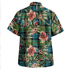 Clan Colquhoun (Cowans) Ancient Tartan Crest Badge Aloha Hawaiian Shirt Tropical Old Style MY69 Colquhoun (Cowans) Ancient Tartan Tartan Today   