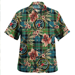 Clan Colquhoun (Cowans) Ancient Tartan Crest Badge Aloha Hawaiian Shirt Tropical Old Style MY69 Colquhoun (Cowans) Ancient Tartan Tartan Today   
