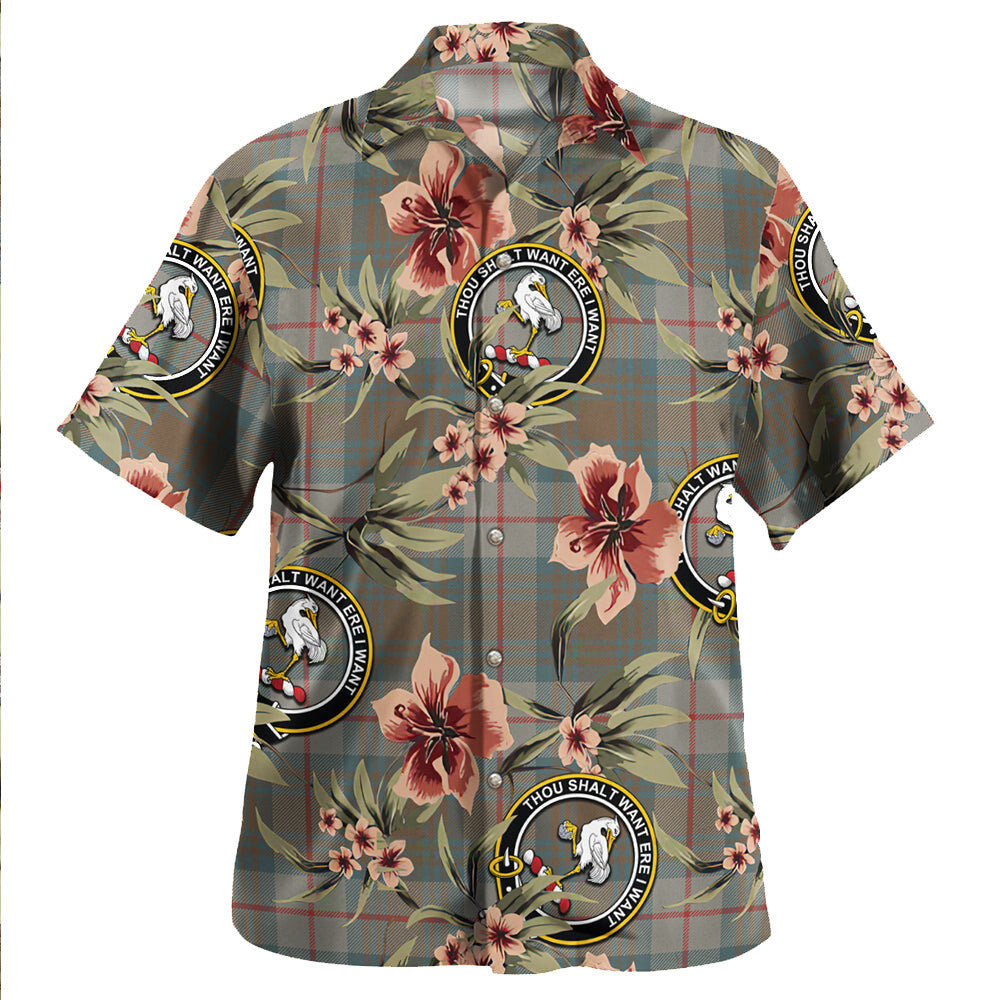 Clan Cranston Weathered Tartan Crest Badge Aloha Hawaiian Shirt Tropical Old Style DK95 Cranston Weathered Tartan Tartan Today   