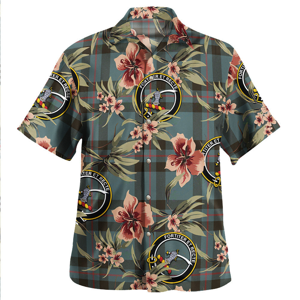 Clan Elliot (Ellot) Weathered Tartan Crest Badge Aloha Hawaiian Shirt Tropical Old Style JO52 Elliot (Ellot) Weathered Tartan Tartan Today   