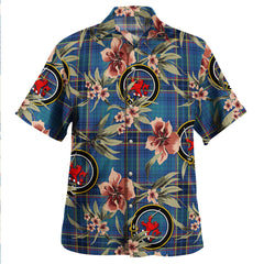 Clan Dempster Modern Tartan Crest Badge Aloha Hawaiian Shirt Tropical Old Style AX22 Dempster Modern Tartan Tartan Today   