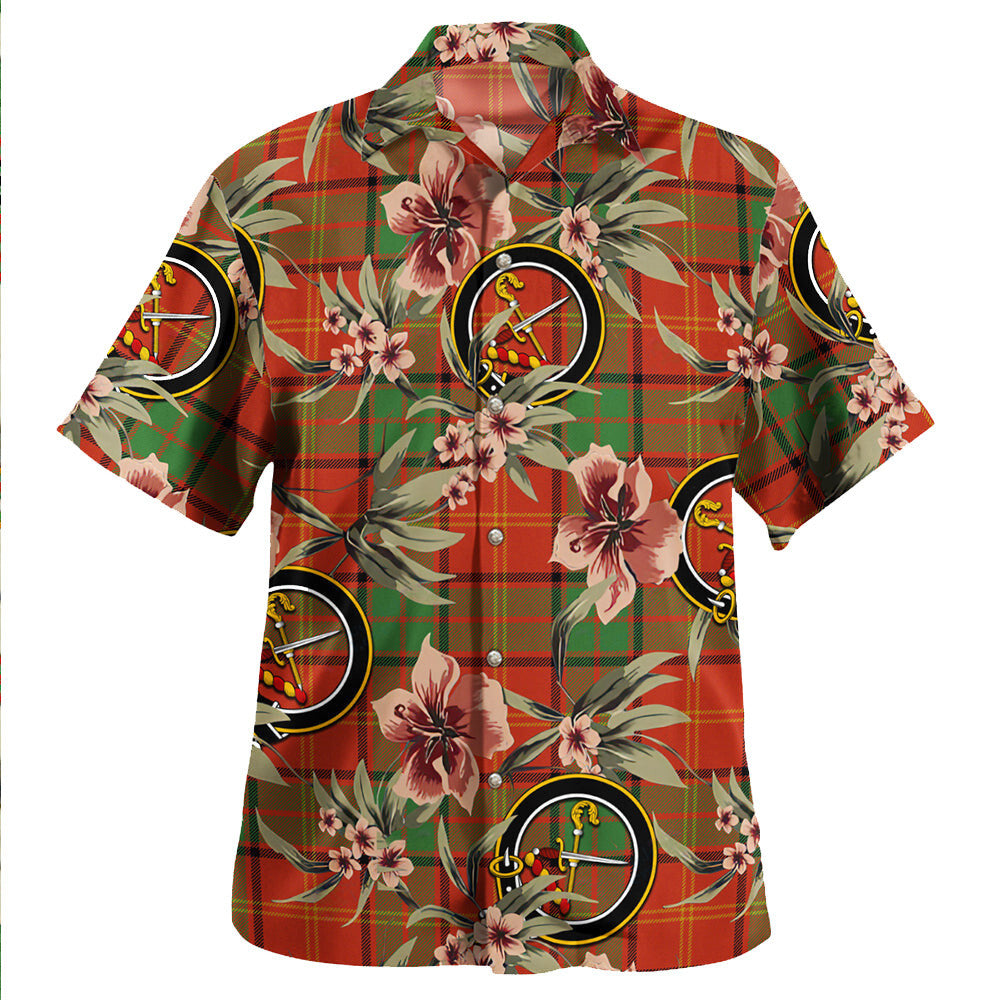 Clan Kirk Ancient Tartan Crest Badge Aloha Hawaiian Shirt Tropical Old Style OD18 Kirk Ancient Tartan Tartan Today   