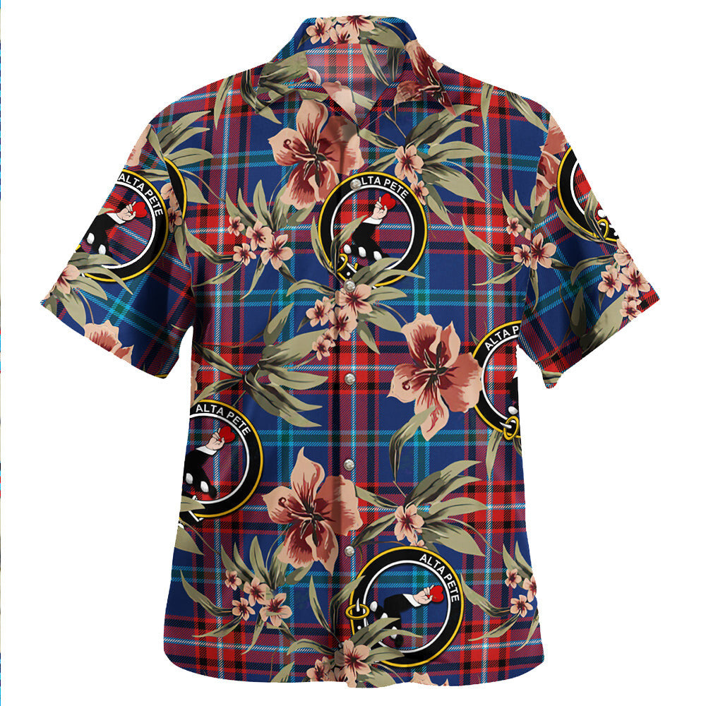 Clan Glenn Modern Tartan Crest Badge Aloha Hawaiian Shirt Tropical Old Style LY28 Glenn Modern Tartan Tartan Today   